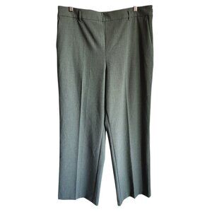 Ann Taylor Pants 14 Green Women's Wide Leg Office Career Pockets NWOT